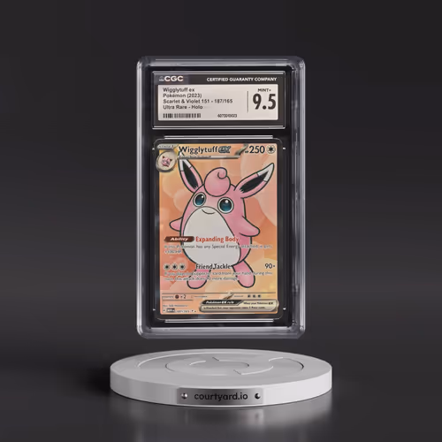 2023 Scarlet & Violet 151 - MEW EN #187/165 Wigglytuff ex - Ultra Rare Holo (CGC 9.5 MINT+)