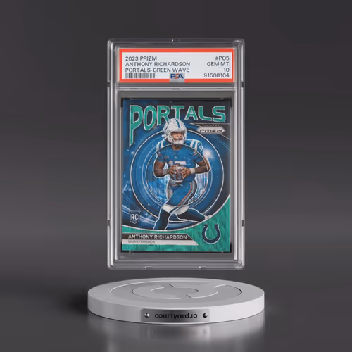 2023 Panini Prizm Portals #PO5 Anthony Richardson - Green Wave (PSA 10 GEM MINT)