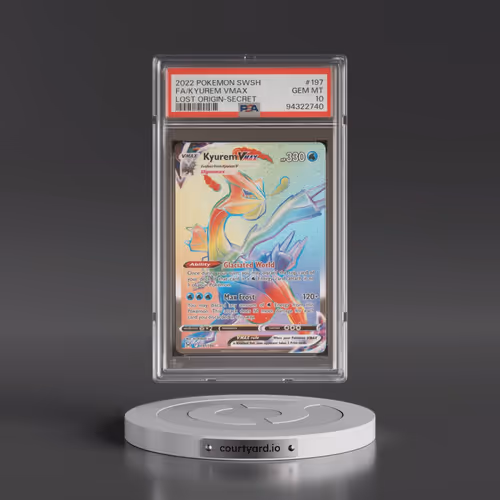 2022 Pokémon Sword & Shield Lost Origin #197 Kyurem Vmax - Full Art Secret (PSA 10 GEM MINT)