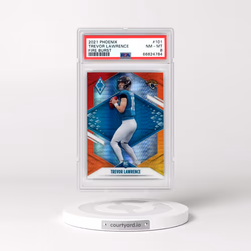 2021 Panini Phoenix #101 Trevor Lawrence - Fire Burst (PSA 8 NM-MT)