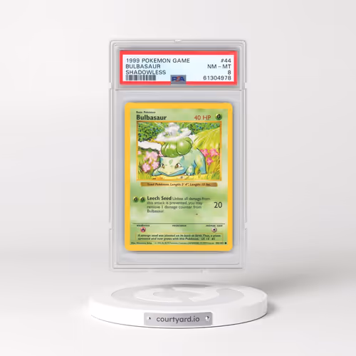 1999 Pokémon Game #44 Bulbasaur - Shadowless (PSA 8 NM-MT)