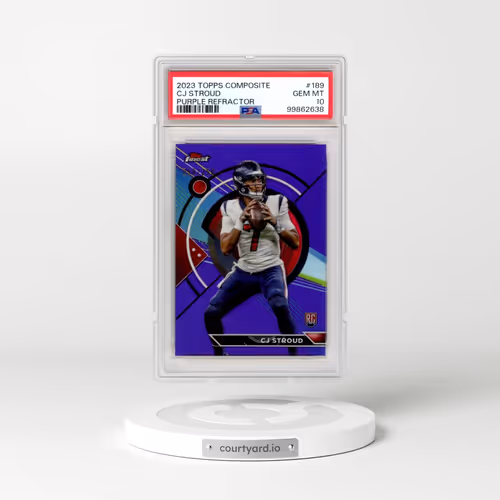 2023 Topps Composite #189 CJ Stroud - Purple Refractor (PSA 10 GEM MINT)