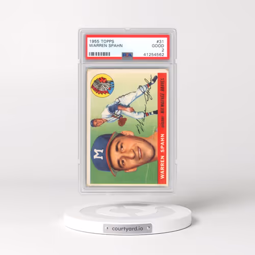 1955 Topps #31 Warren Spahn (PSA 2 GOOD)