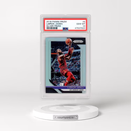 2018 Panini Prizm #6 LeBron James - Silver Prizm (PSA 10 GEM MINT)