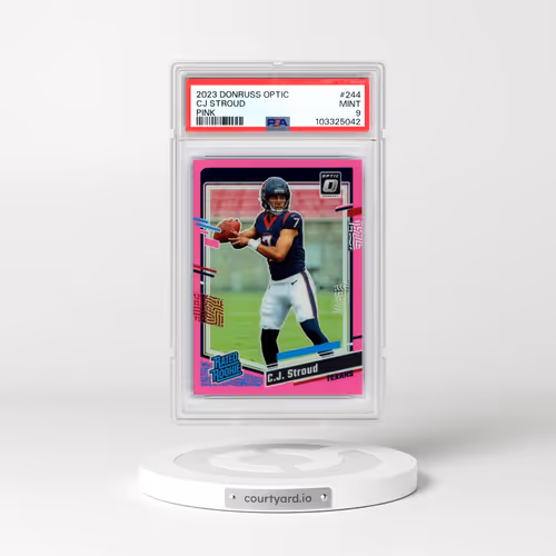 2023 Panini Donruss Optic #244 CJ Stroud - Pink (PSA 9 MINT)