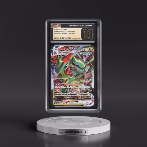 2021 Pokémon Sword & Shield Blue Sky Stream #047 Rayquaza Vmax - Full Art (CGC 10 PRISTINE)