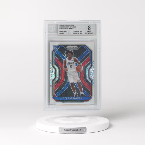2020 Panini Prizm #256 Tyrese Maxey - White Sparkle (BGS 8 NM-MT)