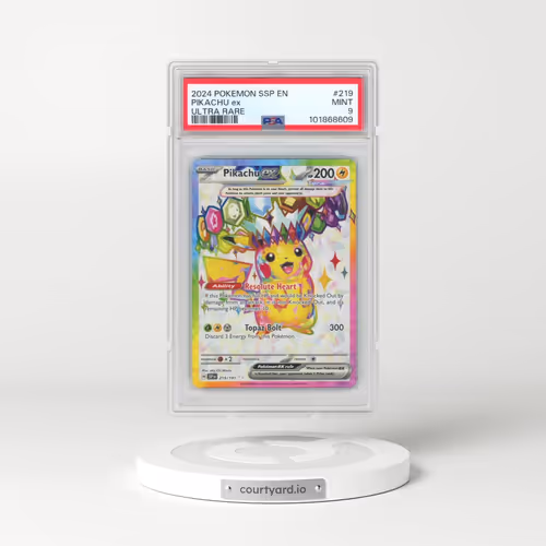 2024 Pokémon Ssp EN-Surging Sparks #219 Pikachu EX - Holo Ultra Rare (PSA 9 MINT)