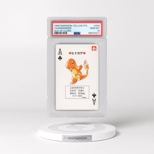 1998 Pokémon Yellow Version Playing Cards #004 Charmander - Ace of Clubs (PSA 10 GEM MINT)