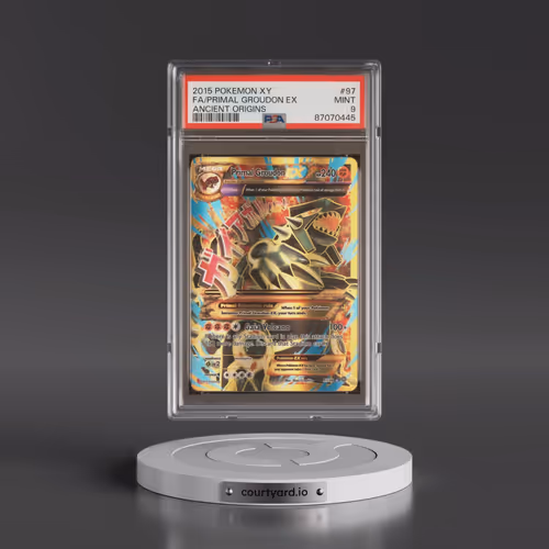 2015 Pokémon XY Ancient Origins #97 Primal Groudon EX - Holo Full Art (PSA 9 MINT)