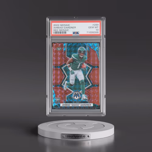 2022 Panini Mosaic #289 Ahmad "Sauce" Gardner - Red Mosaic (PSA 10 GEM MINT)