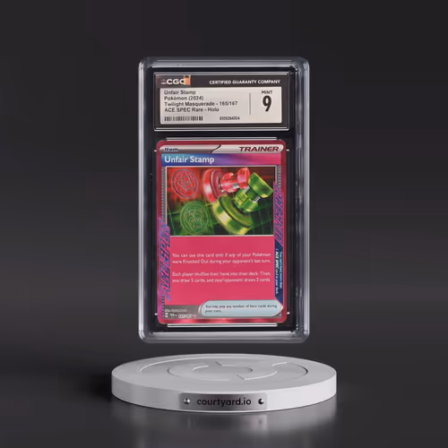 2024 Twilight Masquerade - TWM EN #165/167 Unfair Stamp - ACE SPEC Rare Holo (CGC 9 MINT)