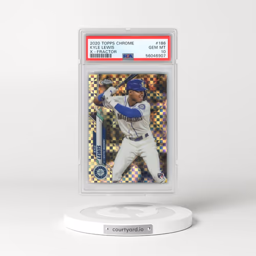 2020 Topps Chrome #186 Kyle Lewis - X-Fractor (PSA 10 GEM MINT)