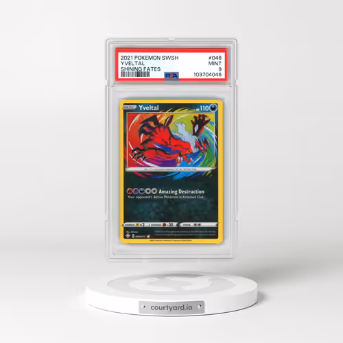2021 Pokémon Sword & Shield Shining Fates #046 Yveltal (PSA 9 MINT)
