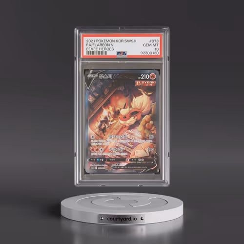 2021 Pokémon Sword & Shield Eevee Heroes #073 Flareon V - Holo Full Art (PSA 10 GEM MINT)