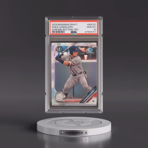 2019 Bowman Draft #BDC67 Shea Langeliers - Chrome-Batting-Refractor (PSA 10 GEM MINT)