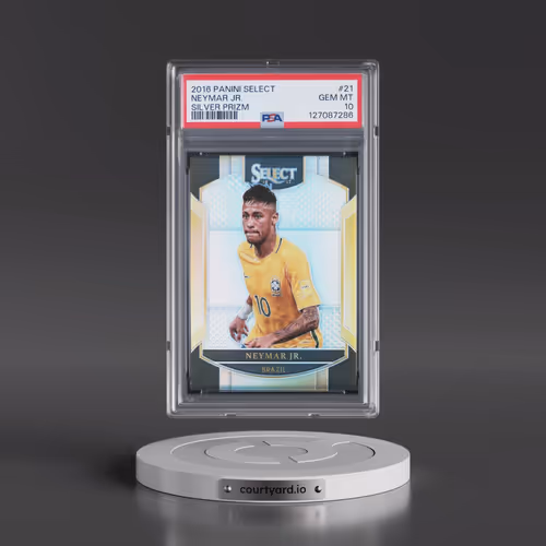 2016 Panini Select #21 Neymar Jr. - Silver Prizm (PSA 10 GEM MINT)