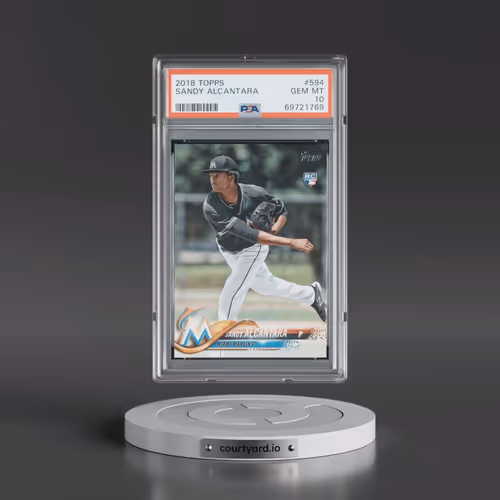 2018 Topps #594 Sandy Alcantara (PSA 10 GEM MINT)