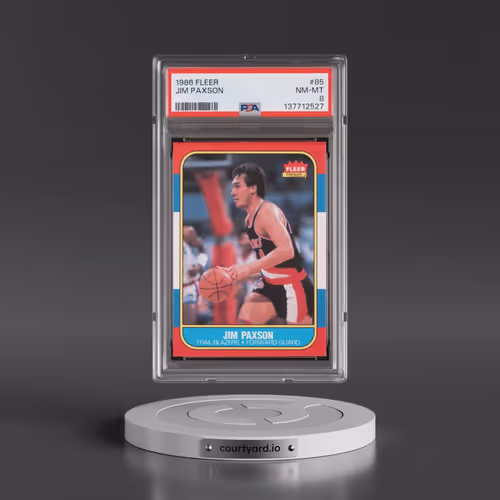 1986 Fleer #85 Jim Paxson (PSA 8 NM-MT)