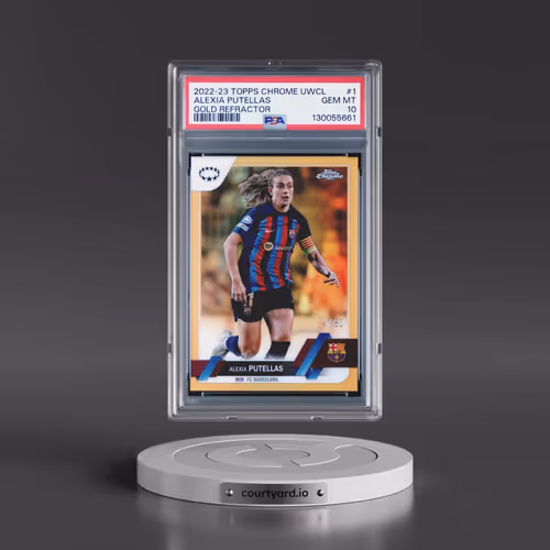 2022-23 Topps Chrome UEFA Women's Champions League #1 Alexia Putellas - Gold Refractor (PSA 10 GEM M