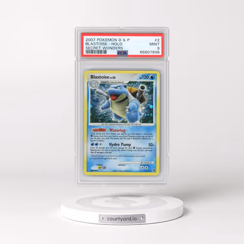 2007 Pokémon Diamond & Pearl Secret Wonders #2 Blastoise - Holo (PSA 9 MINT)