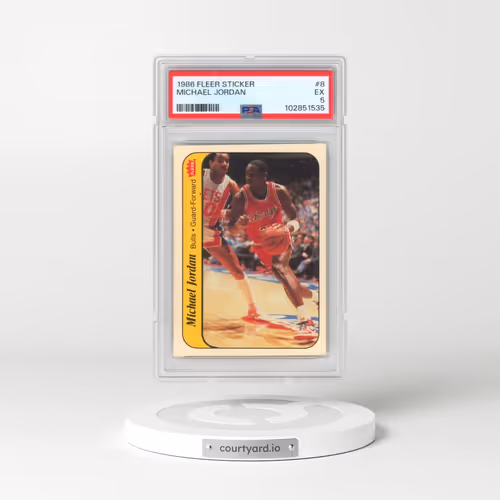 1986 Fleer Sticker #8 Michael Jordan (PSA 5 EX)