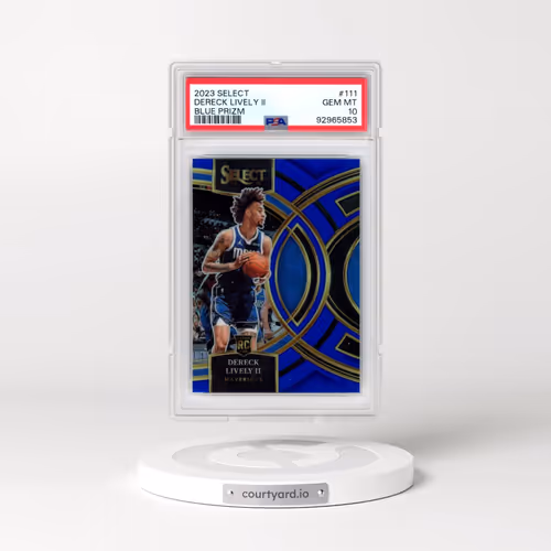 2023 Panini Select #111 Dereck Lively II - Blue Prizm (PSA 10 GEM MINT)