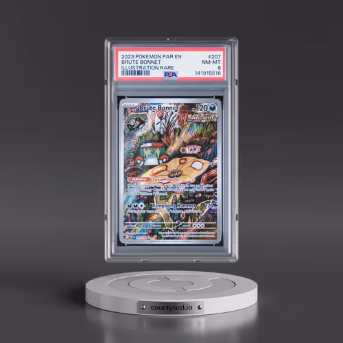 2023 Pokémon Par EN-Paradox Rift #207 Brute Bonnet - Illustration Rare (PSA 8 NM-MT)