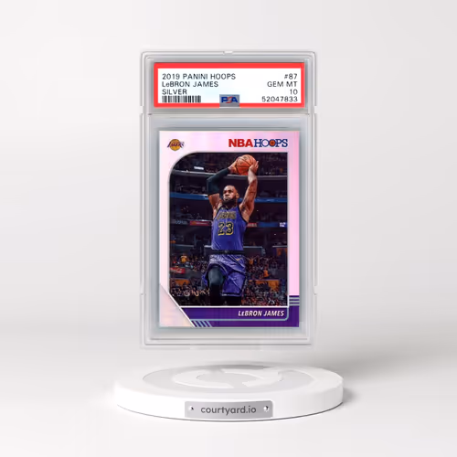 2019 Panini Hoops #87 LeBron James - Silver (PSA 10 GEM MINT)