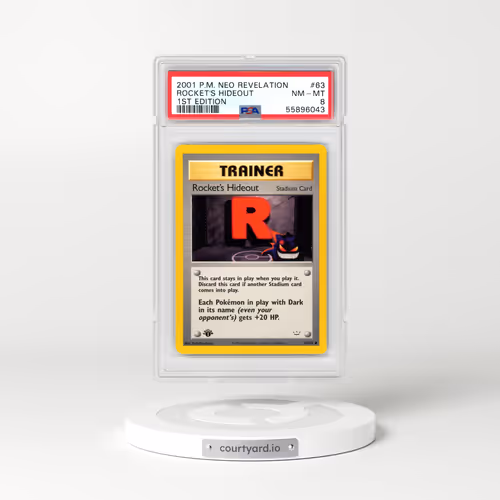 2001 Pokémon Neo Revelation #63 Rocket's Hideout - 1st Edition (PSA 8 NM-MT)
