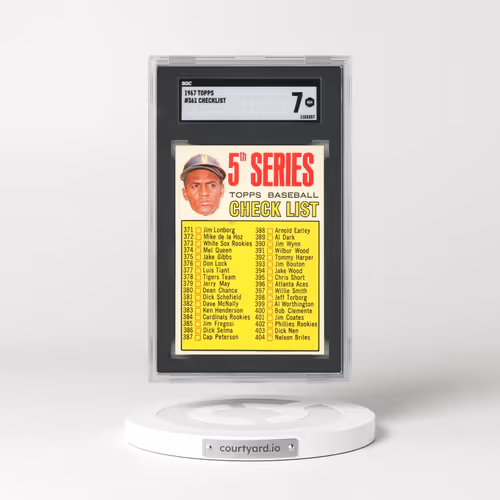 1967 Topps #361 Checklist (SGC 7 NM)