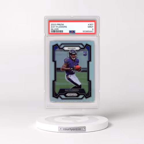 2023 Panini Prizm #307 Zay Flowers - Silver Prizm (PSA 9 MINT)