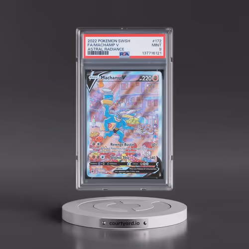 2022 Pokémon Sword & Shield Astral Radiance #172 Machamp V - Holo Full Art (PSA 9 MINT)