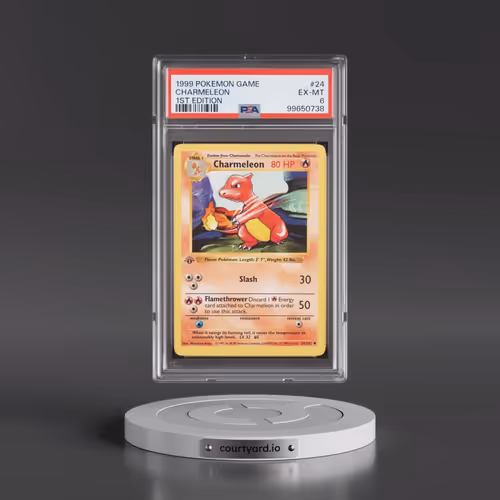 1999 Pokémon Game #24 Charmeleon - 1st Edition (PSA 6 EX-MT)