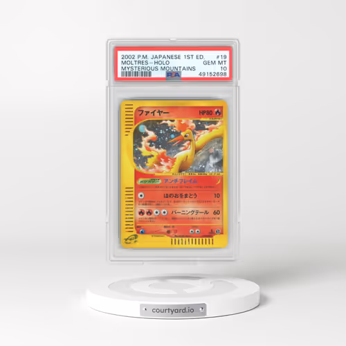 2002 Pokémon Mysterious Mountains #019 Moltres - 1st Edition Holo (PSA 10 GEM MINT)