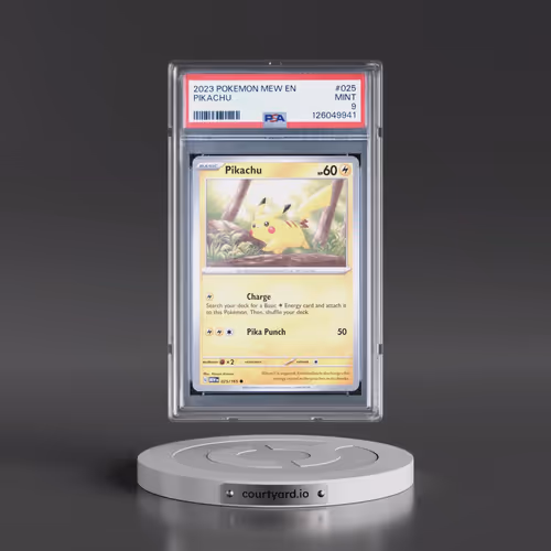 2023 Pokémon Mew EN-151 #025 Pikachu (PSA 9 MINT)