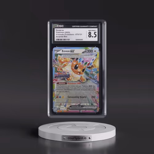 2025 Pokémon Pre EN-Prismatic Evolutions #075 Eevee EX - Holo Surprise Box Exclusive (CGC 8.5 NM-MT+
