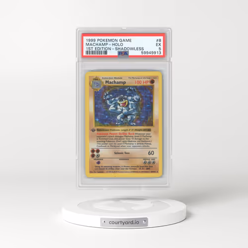 1999 Base Set #8 Machamp - 1st Edition Shadowless Holo (PSA 5 EX)
