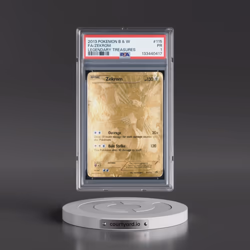 2013 Pokémon Black & White Legendary Treasures #115 Zekrom - Full Art (PSA 1 PR)