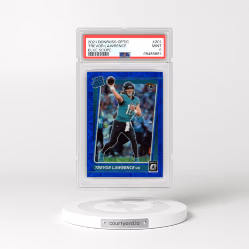 2021 Panini Donruss Optic #201 Trevor Lawrence - Blue Scope (PSA 9 MINT)