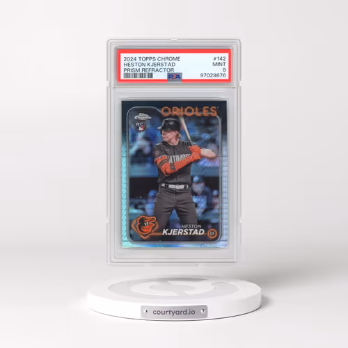 2024 Topps Chrome #142 Heston Kjerstad - Prism Refractor (PSA 9 MINT)