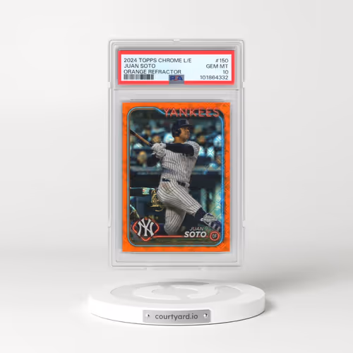 2024 Topps Chrome Logofractor Edition #150 Juan Soto - Orange Refractor (PSA 10 GEM MINT)