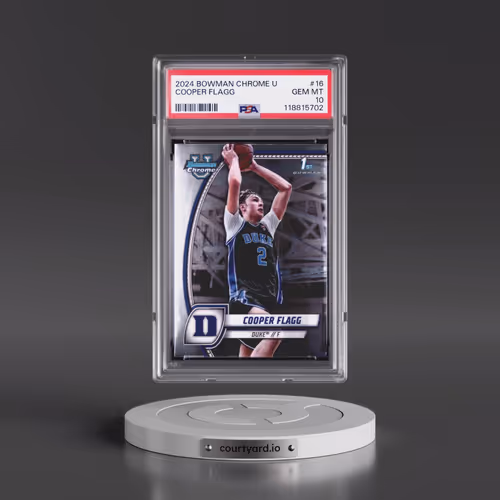2024 Bowman Chrome University #16 Cooper Flagg (PSA 10 GEM MINT)