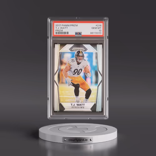 2017 Panini Prizm #216 T.J. Watt - Prizm (PSA 10 GEM MINT)