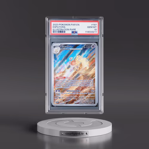 2023 Pokémon Par EN-Paradox Rift #197 Espathra - Illustration Rare (PSA 10 GEM MINT)