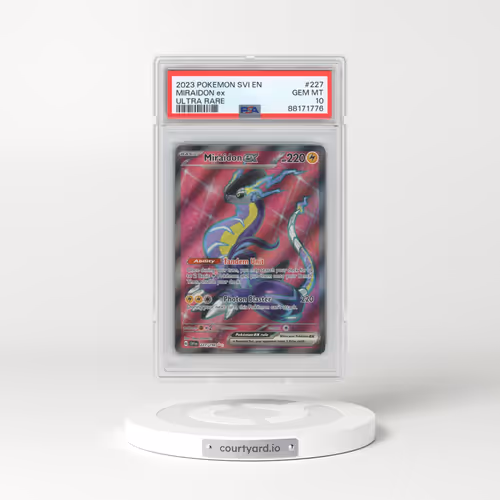 2023 Pokémon Svi EN-Scarlet & Violet #227 Miraidon EX - Holo Ultra Rare (PSA 10 GEM MINT)