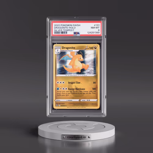 2022 Pokémon Sword & Shield Silver Tempest #131 Dragonite - Holo (PSA 8 NM-MT)