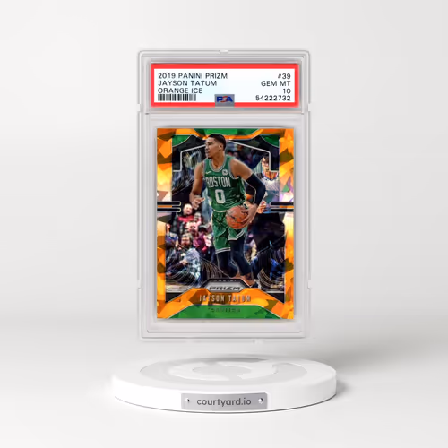 2019 Panini Prizm #39 Jayson Tatum - Orange Ice (PSA 10 GEM MINT)