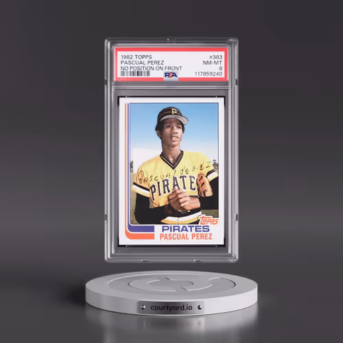 1982 Topps #383 Pascual Perez - No Position on Front (PSA 8 NM-MT)