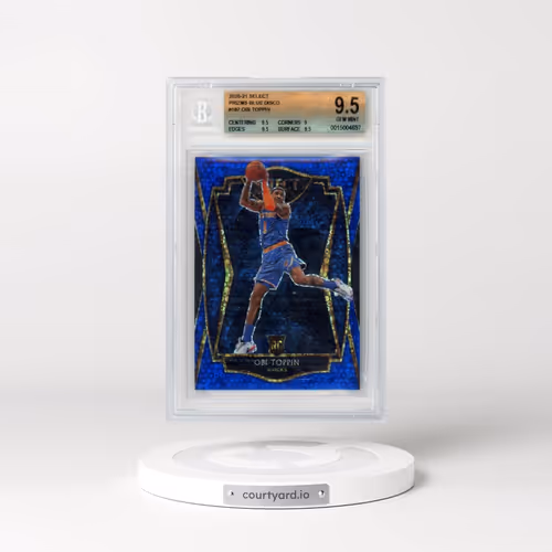 2020 Panini Select #187 Obi Toppin - Blue Disco Prizm (BGS 9.5 GEM MINT)